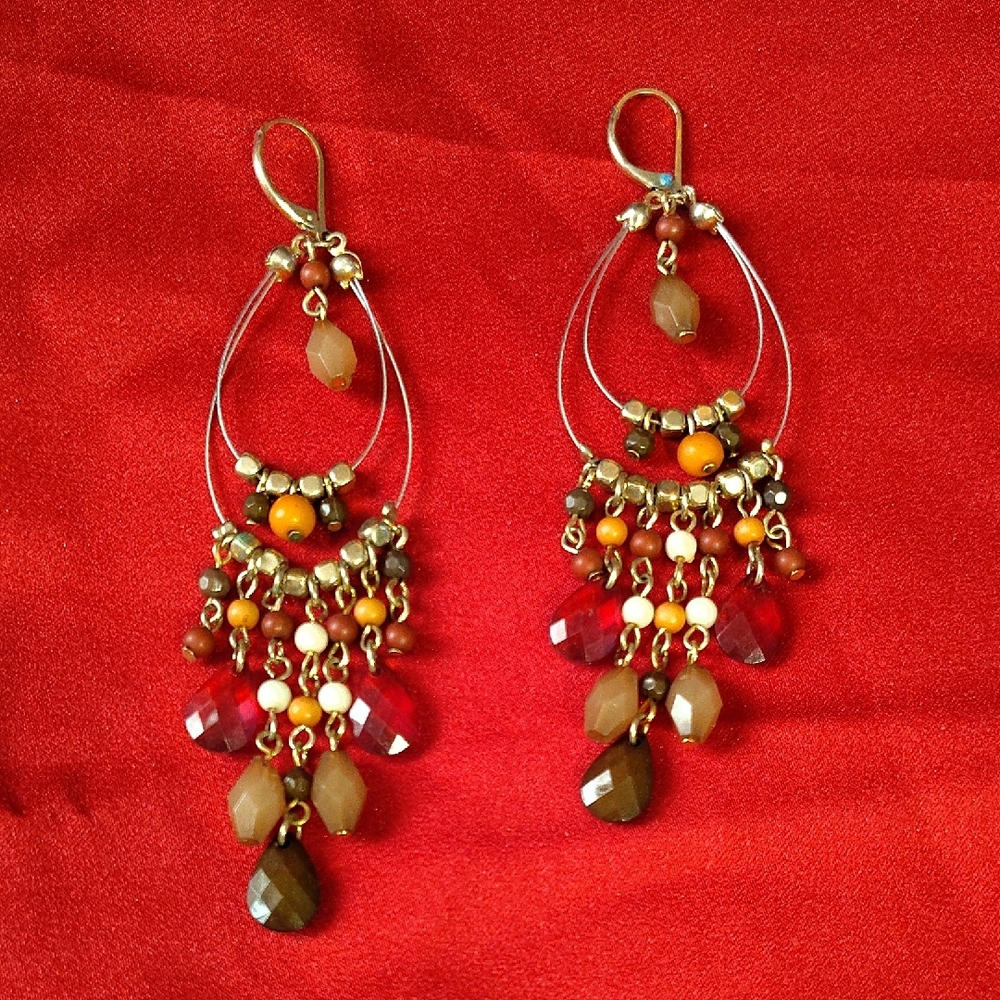 Elegant Multi-Color Dangle Earrings